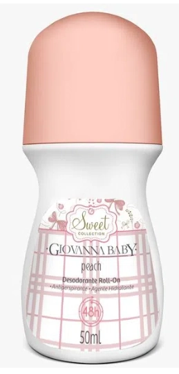 Desodorante Roll On Antiperspirante Peach Giovanna Baby Sweet Collection 50ml