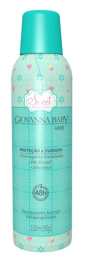 Desodorante Aerossol Antiperspirante Candy Giovanna Baby Sweet Collection 150ml Spray