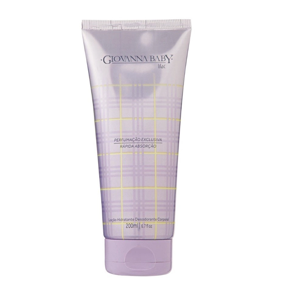 Loção Desodorante Hidratante Corporal Lilac Giovanna Baby Bisnaga 200ml