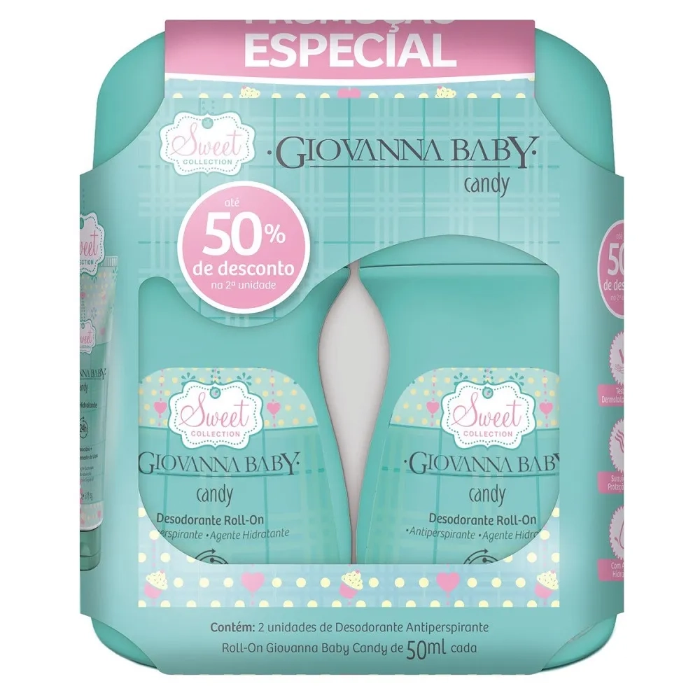 Desod.giovanna Baby 50ml C/2 Roll On Candy