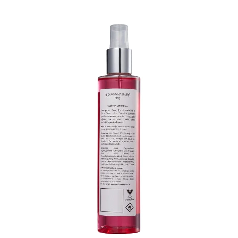 Desodorante Body Splash Cherry Giovanna Baby Sweet Collection Frasco 260ml Spray