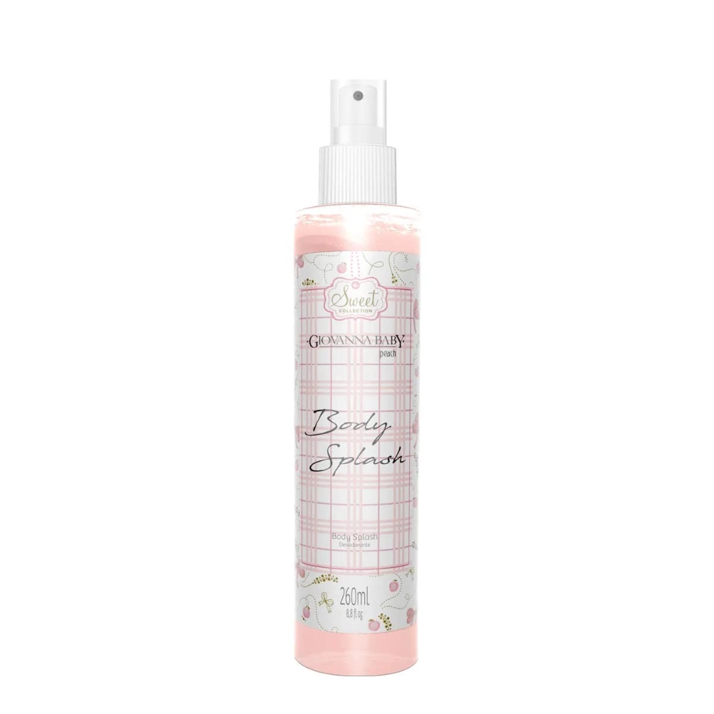 Desodorante Body Splash Peach Giovanna Baby Sweet Collection Frasco 260ml Spray