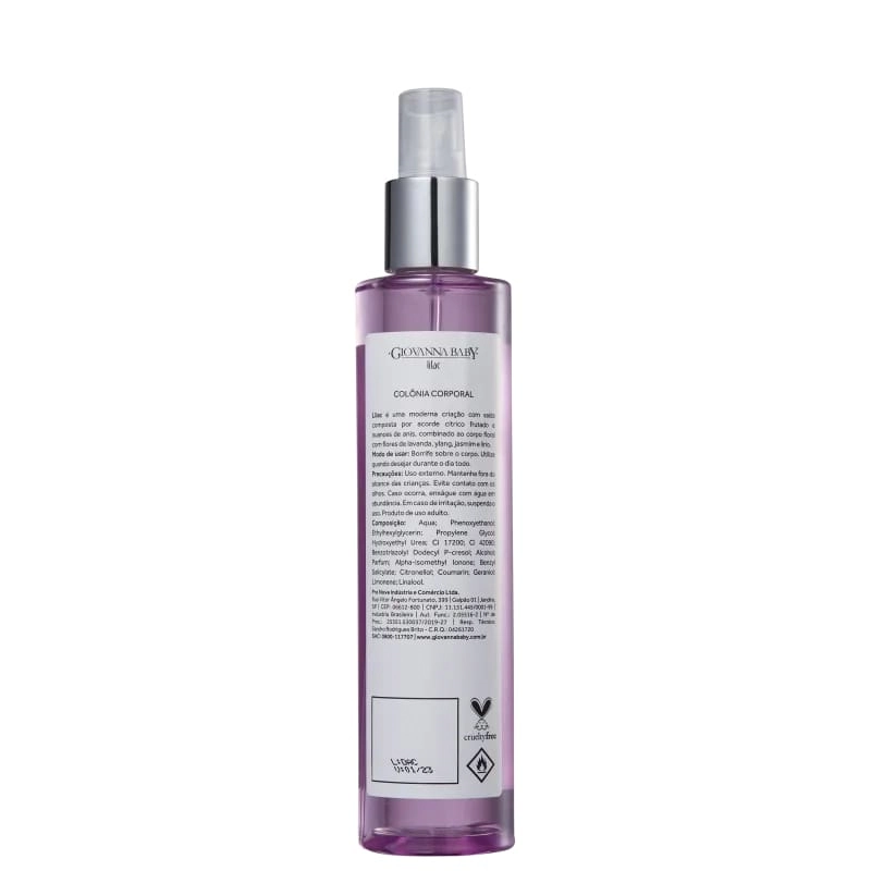 Desodorante Body Splash Lilac Giovanna Baby Frasco 260ml Spray
