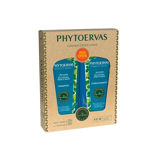 Kit Shampoo Condicionador Anticaspa Phytoervas 250ml Cada