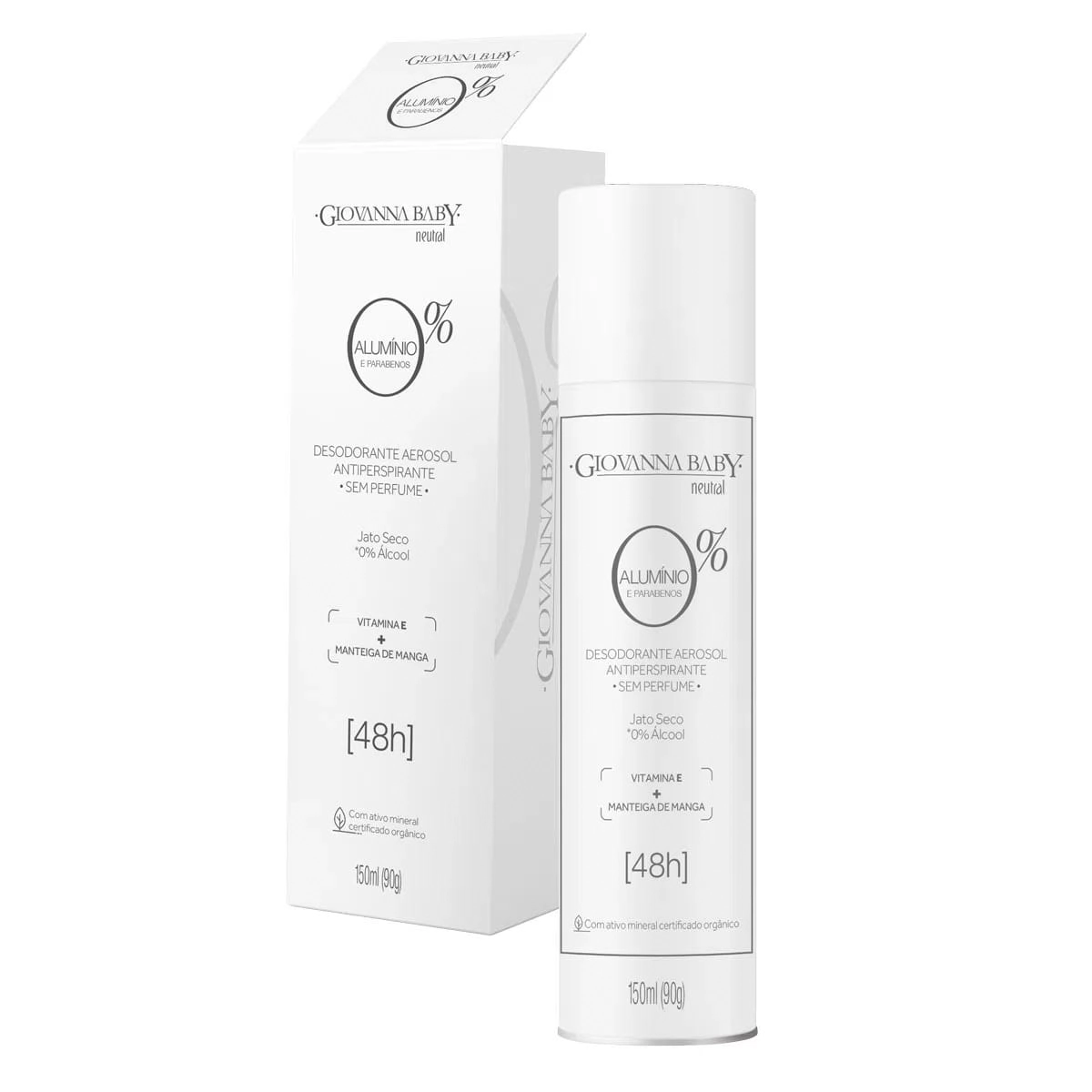 Desodorante Jato Seco Antiperspirante Sem Perfume Neutral Giovanna Baby 150ml Spray
