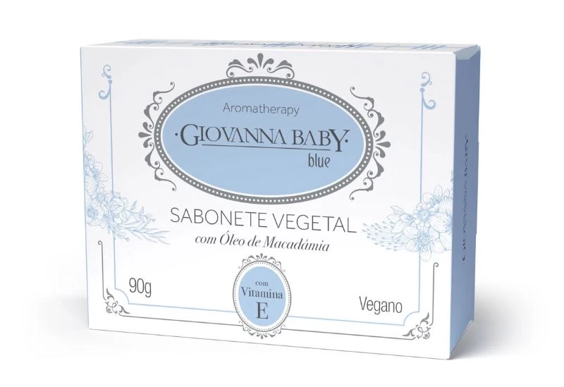 Sabonete Barra Vegetal Blue Giovanna Baby Aromatherapy Caixa 90g