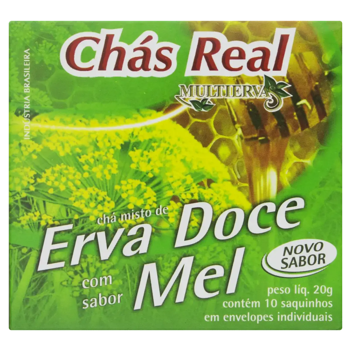 Chá Erva Doce Com Mel Chás Real Caixa 20g 10 Unidades