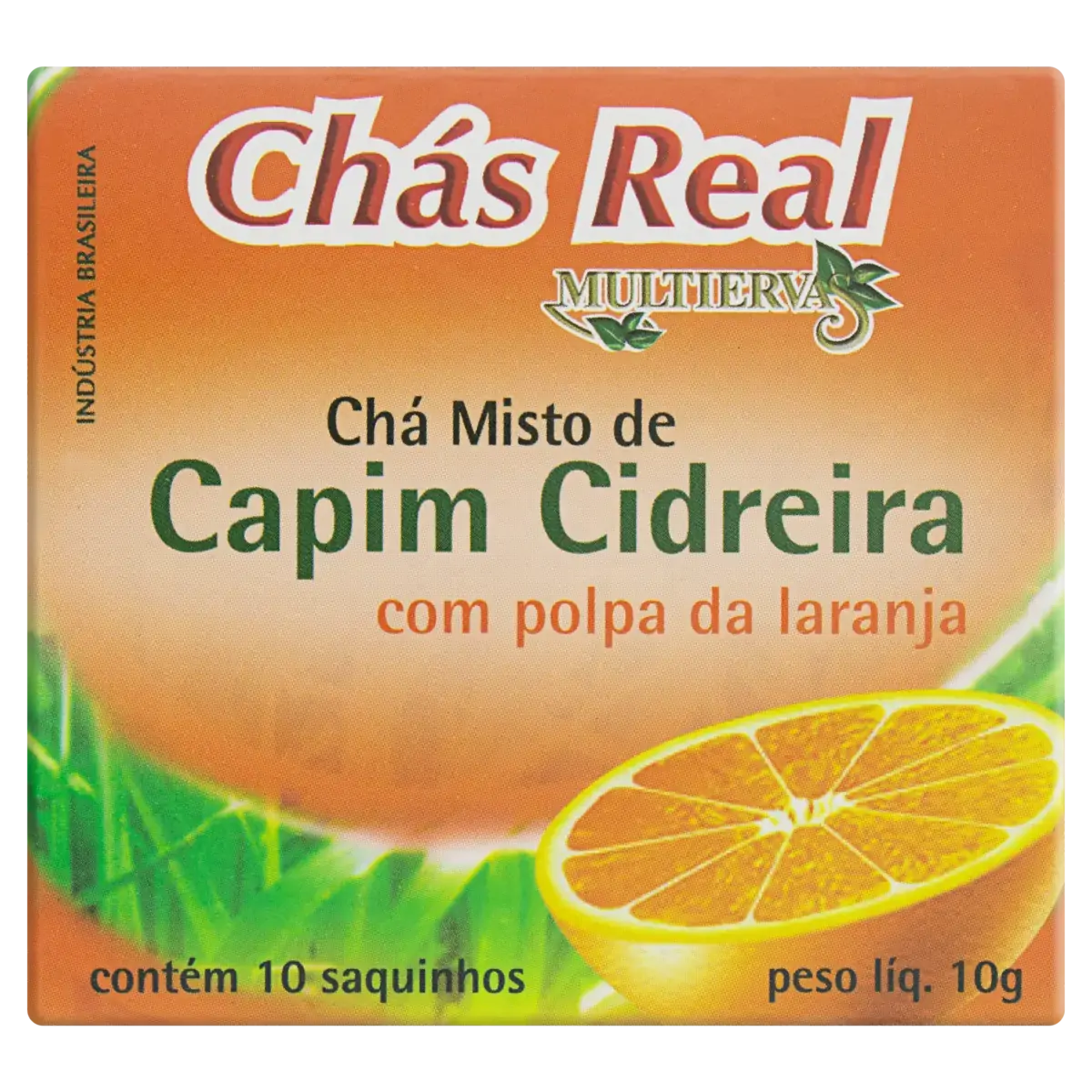 Chá Capim Cidreira Com Laranja Chás Real Caixa 10g 10 Unidades