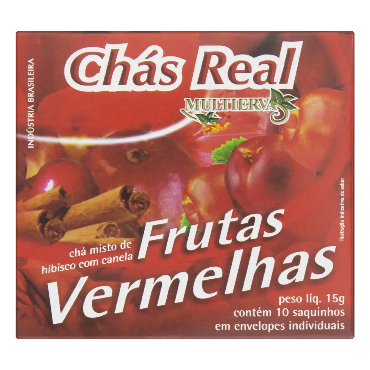 Chá Frutas Vermelhas Chás Real Caixa 15g 10 Unidades