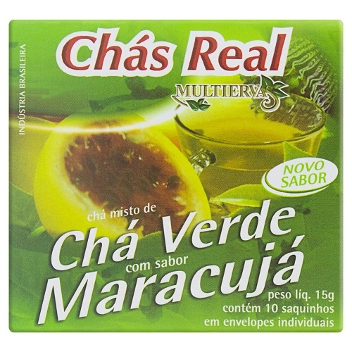 Chá Verde Maracujá Chás Real Caixa 15g 10 Unidades