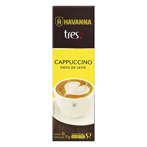 Cappuccino Em Cápsula Doce De Leite Havanna Tres Caixa 110g 10 Unidades
