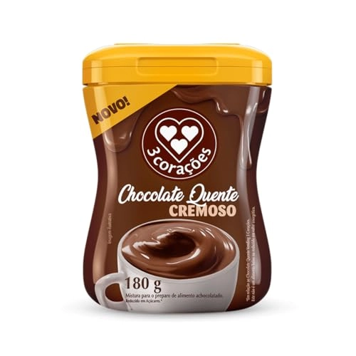 Chocolate Quente Pó Cremoso 3 Corações Pote 180g