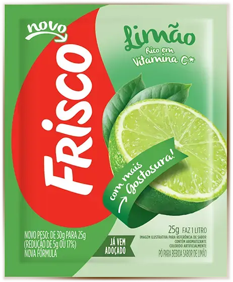 Refresco Em Pó Limão Frisco Pacote 25g