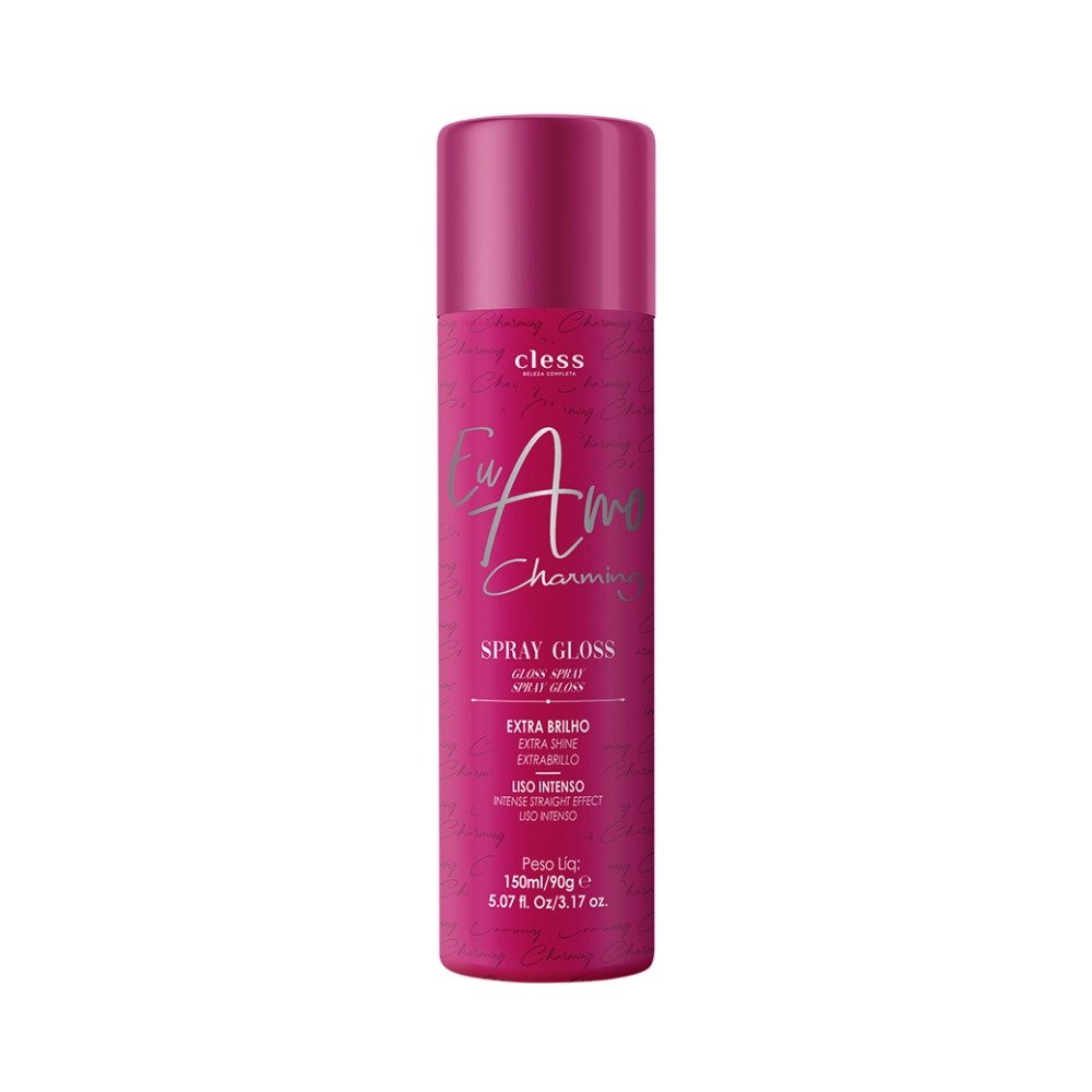 Spray Gloss Extra Brilho Eu Amo Charming Frasco 300ml