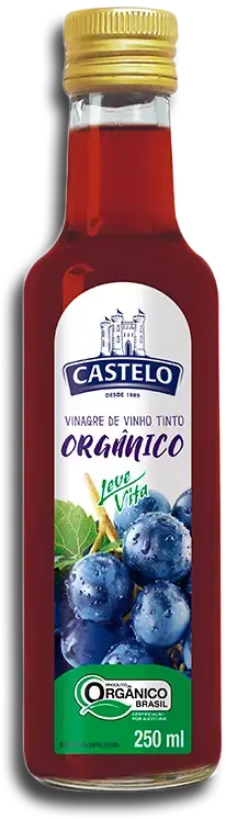 Vinagre Vinho Castelo 250ml Leve Vita Tinto Org.