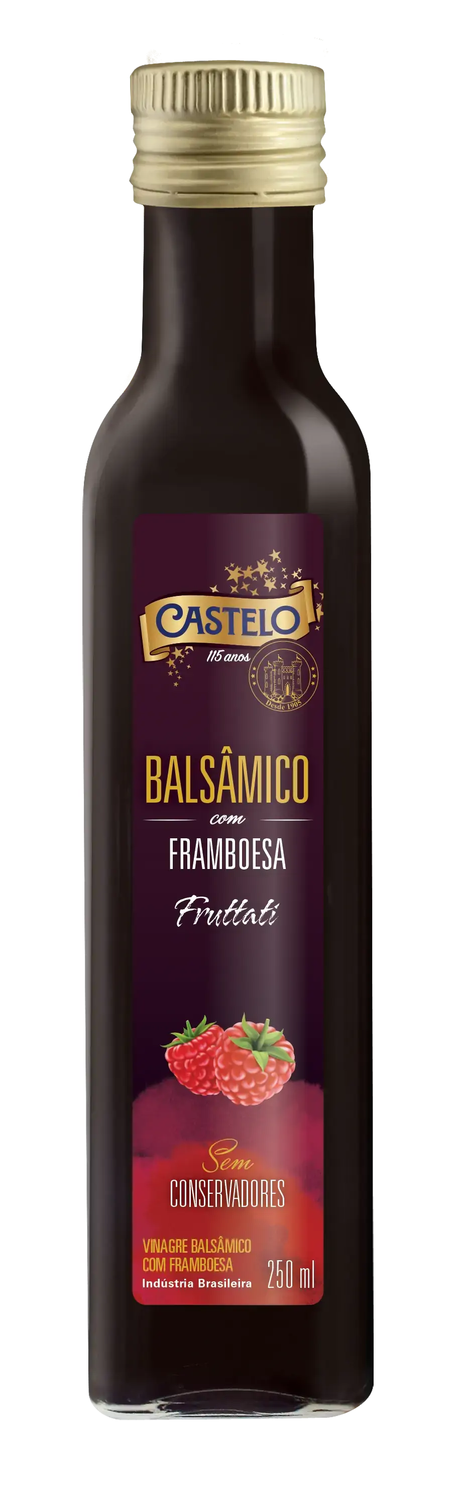 Vinagre Balsâmico Framboesa Castelo Frutatti Vidro 250ml