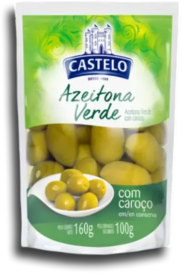 Azeitona Verde Castelo C/caroco Sh.100g