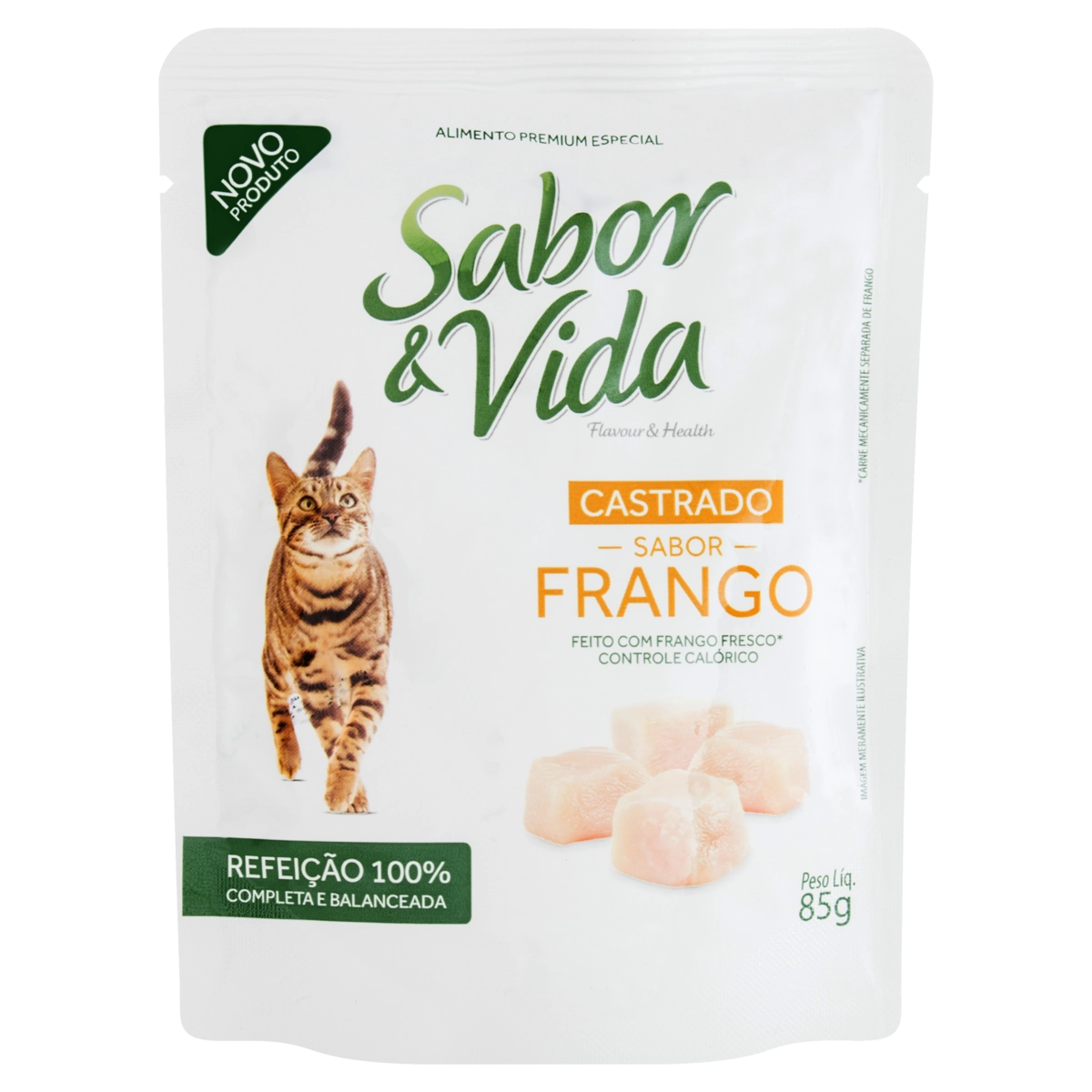 Alimento Para Gatos Castrados Adultos Frango Sabor Vida Sachê 85g