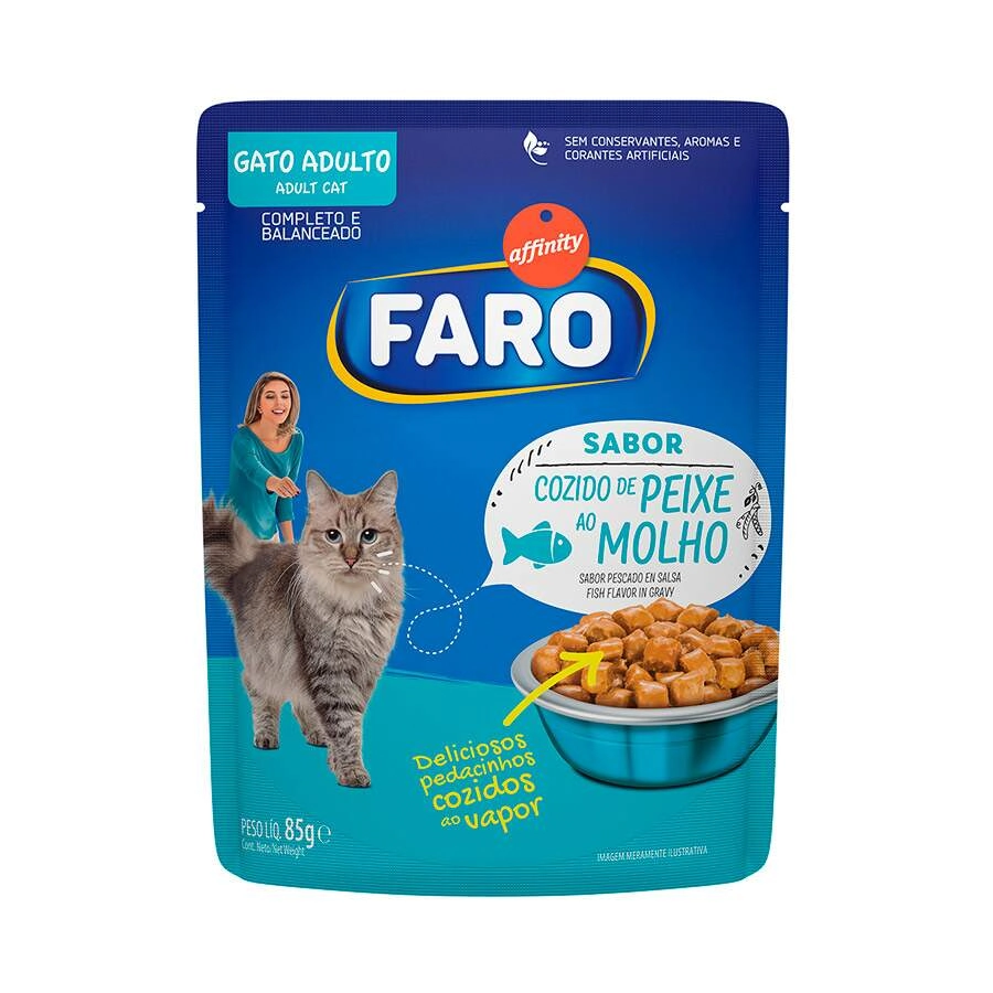 Faro Sache Gato Sabor Peixe Ao Molho
