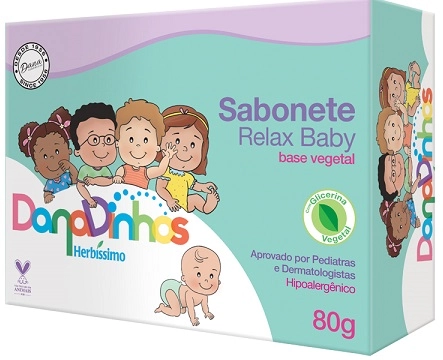 Sabonete Barra Relax Baby Herbíssimo Danadinhos Caixa 80g