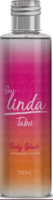 Desodorante Body Splash Sou Linda Tabu Frasco 250ml