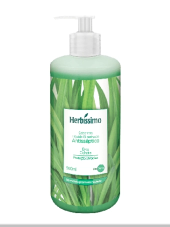 Sabonete Líquido Antisséptico Erva Cidreira Herbíssimo Frasco 500ml