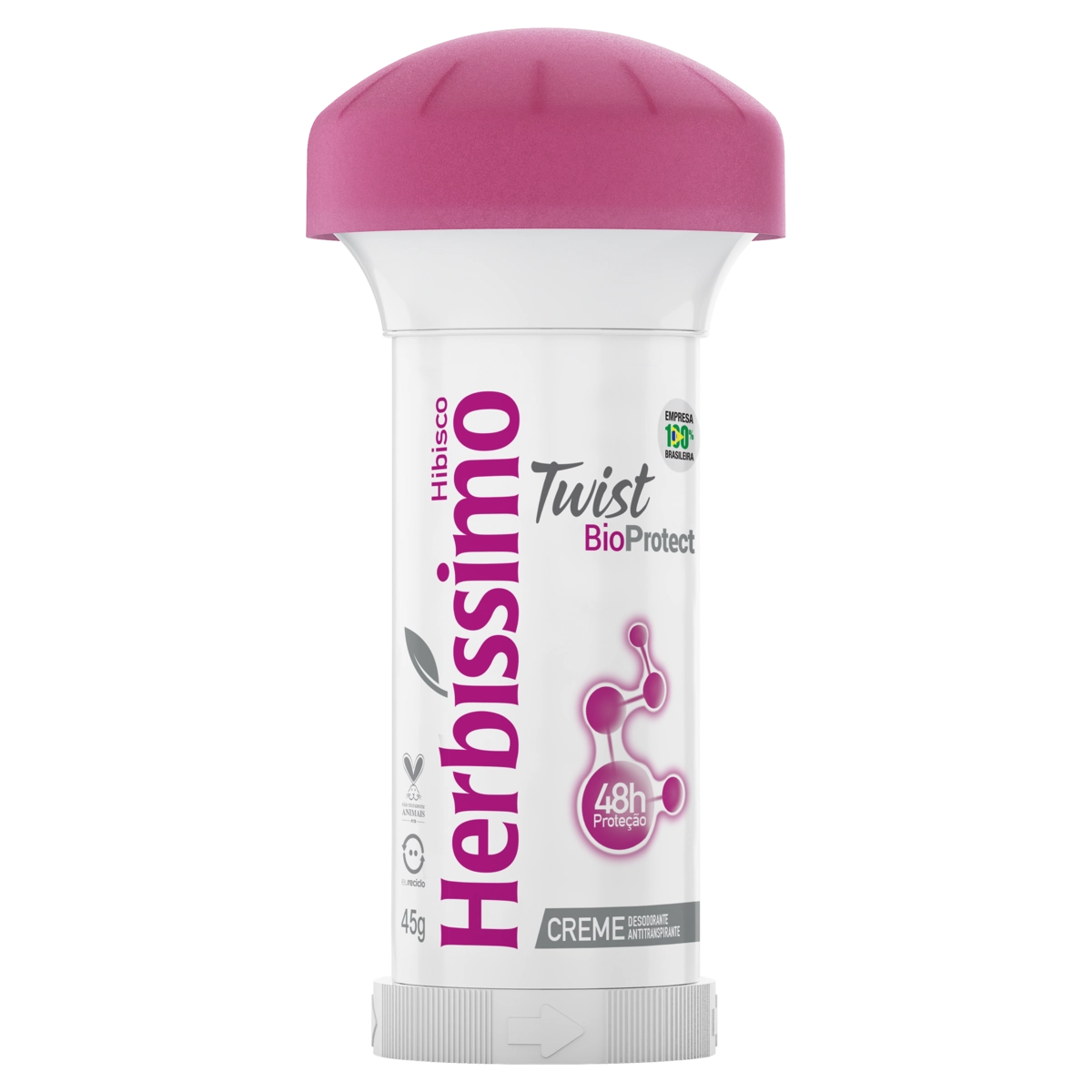 Desodorante Creme Hibisco Herbíssimo Twist Bioprotect 45g