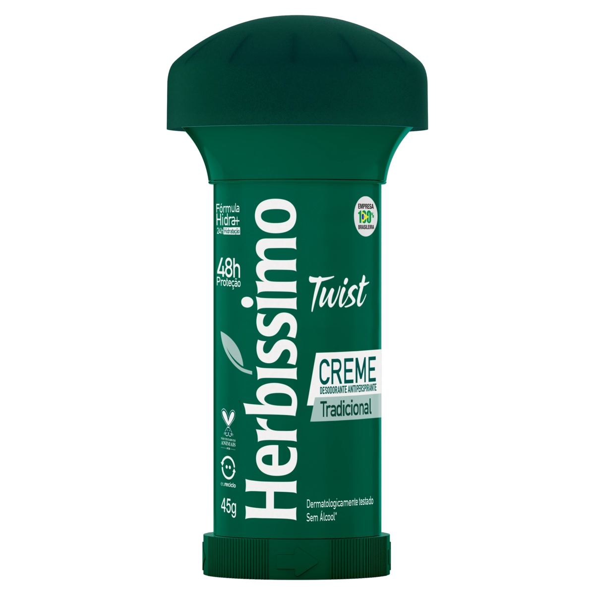 Desodorante Creme Antiperspirante Tradicional Herbíssimo Twist 45g