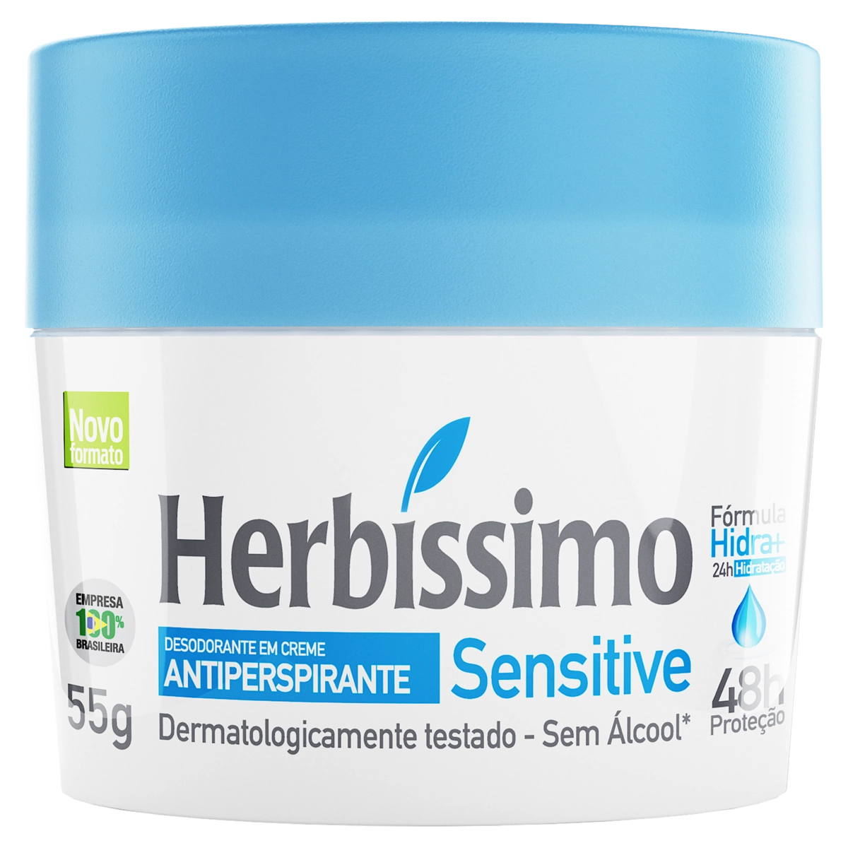Desodorante Creme Antiperspirante Sensitive Herbíssimo 55g