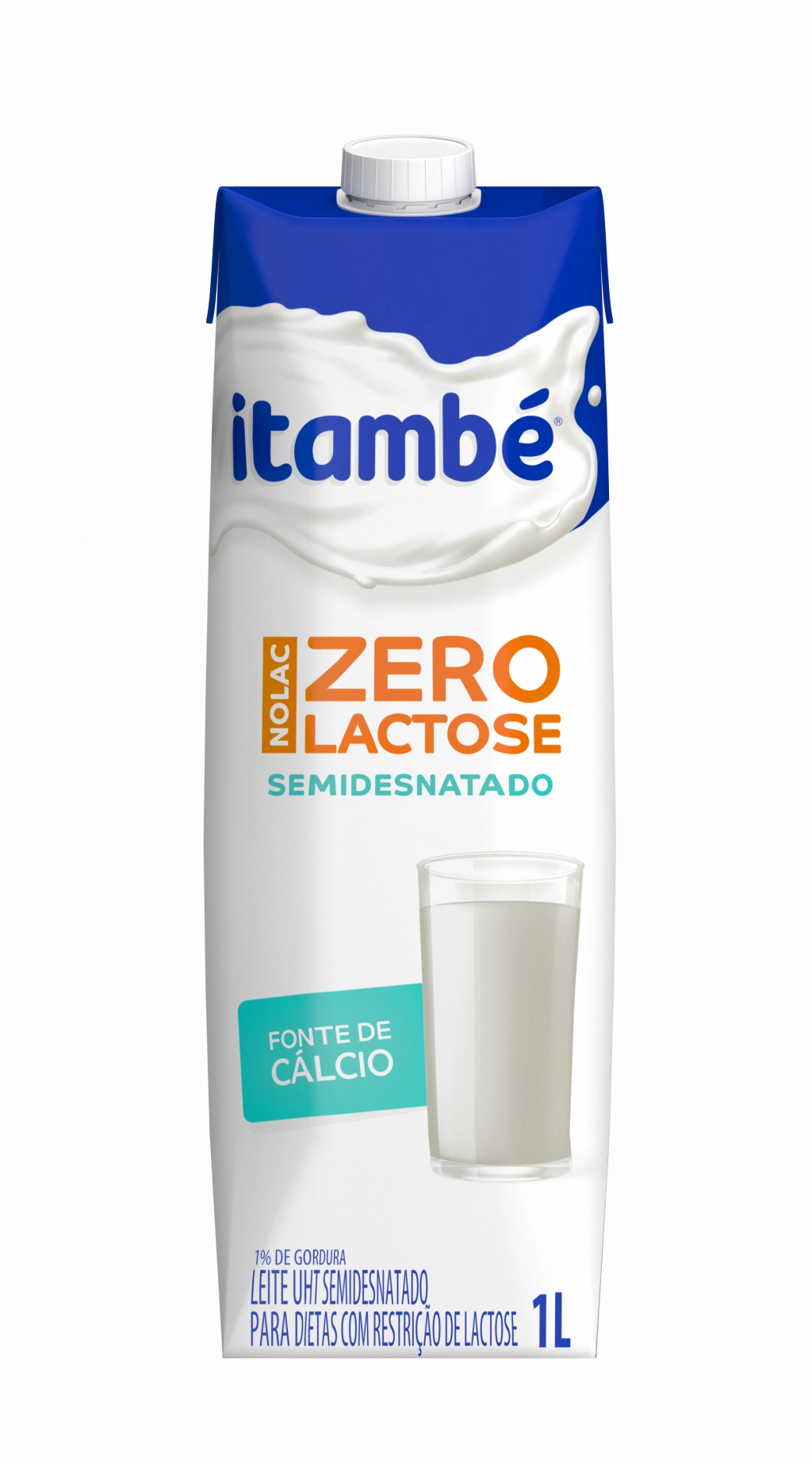 Leite Uht Semidesnatado Zero Lactose Itambé Nolac Caixa Com Tampa 1l