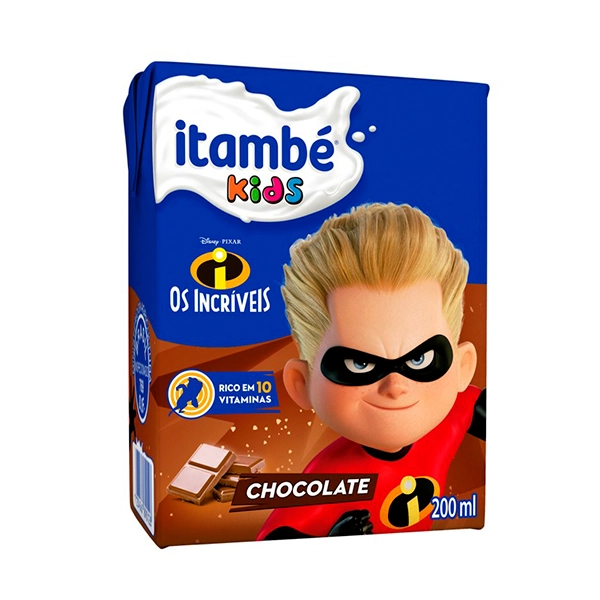 Bebida Láctea Uht Chocolate Justice League Itambé Kids Caixa 200ml