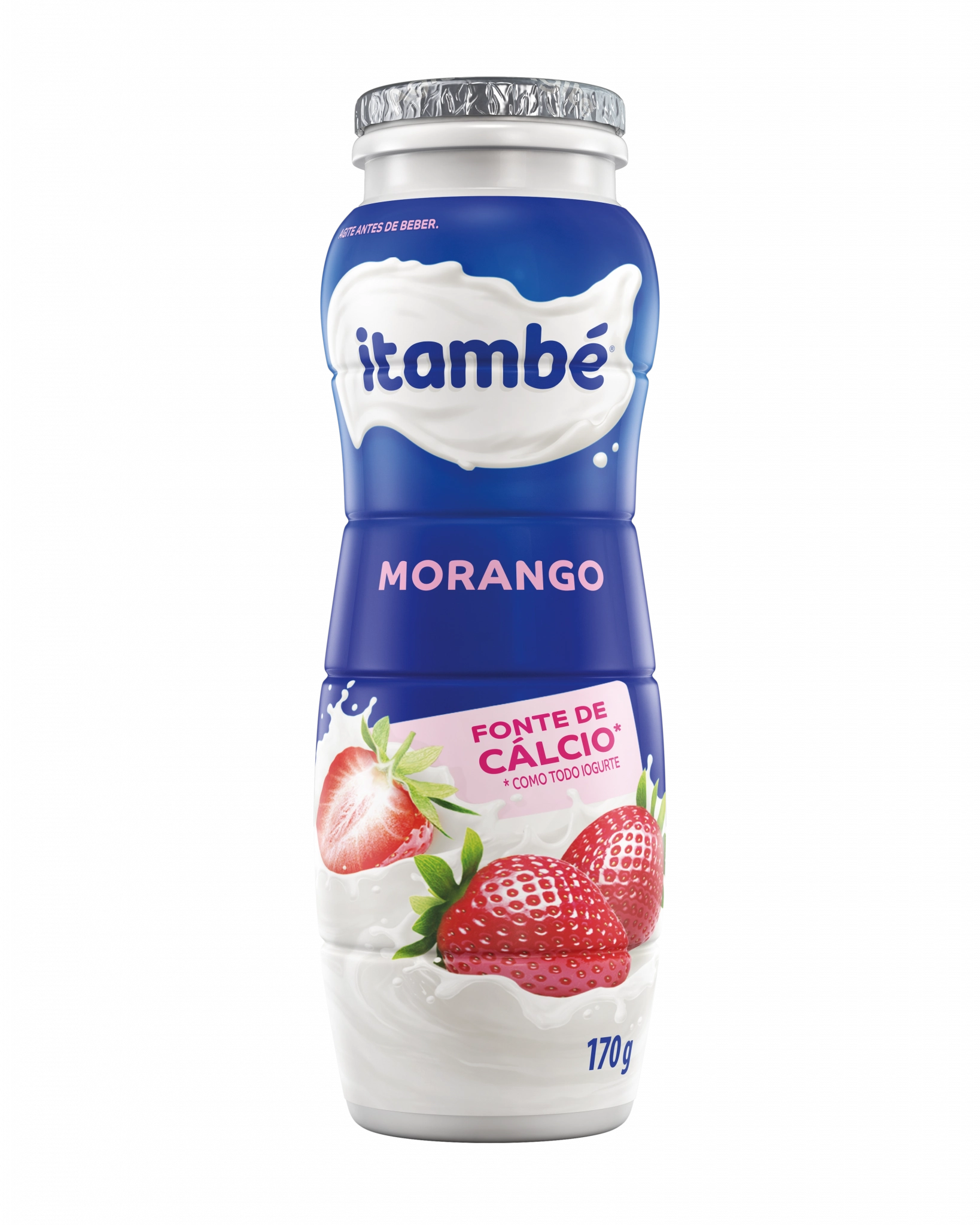 Iogurte Parcialmente Desnatado Morango Itambé Frasco 170g