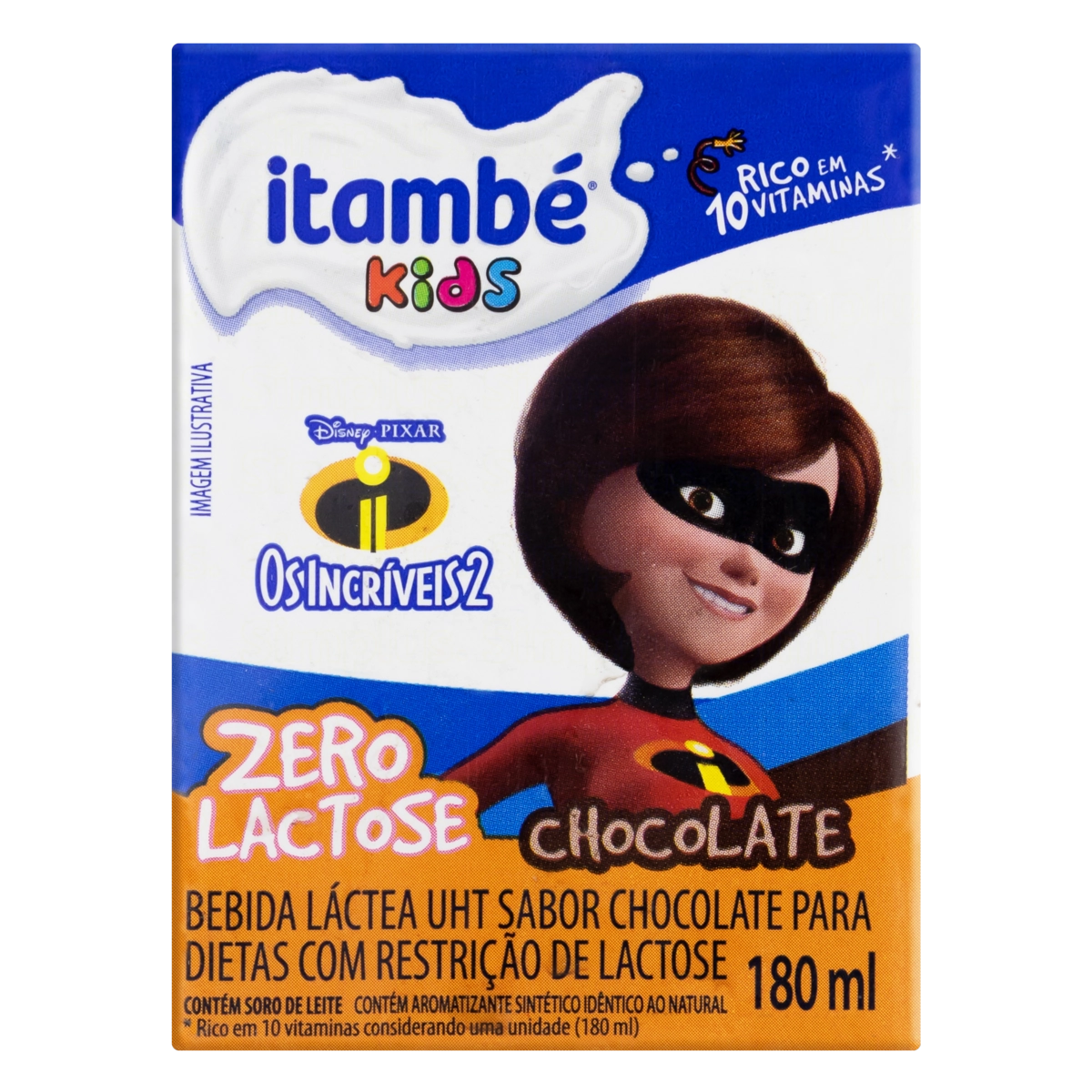 Bebida Láctea Uht Chocolate Zero Lactose League Of Superpets Itambé Kids Caixa 180ml