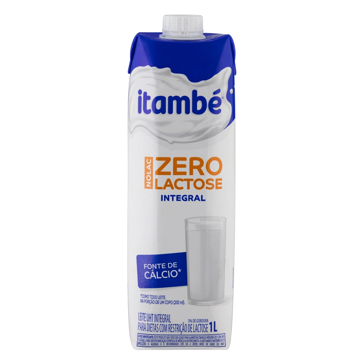 Leite Uht Integral Zero Lactose Itambé Nolac Caixa Com Tampa 1l