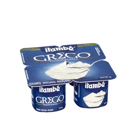 Iogurte Integral Grego Creme Itambé Bandeja 400g 4 Unidades
