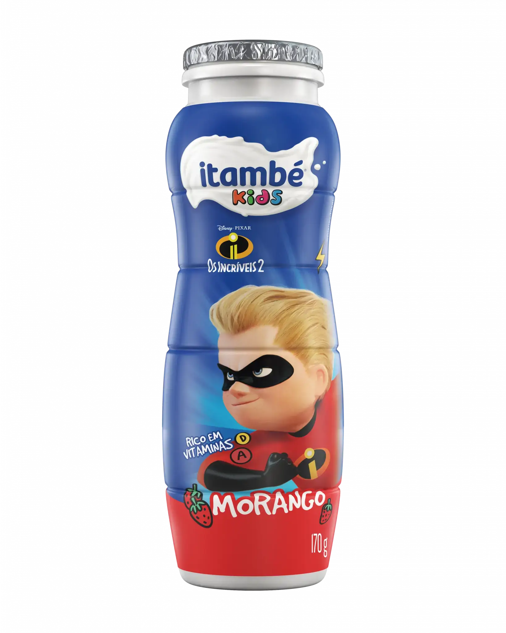 Iogurte Morango League Of Superpets Itambé Kids Frasco 170g
