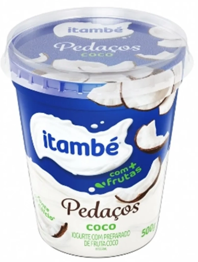 Iogurte Integral Coco Itambé Pedaços Pote 500g