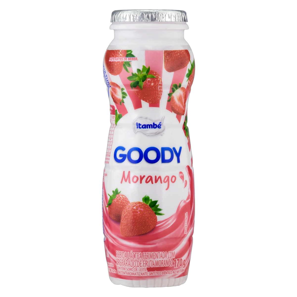 Bebida Láctea Fermentada Morango Itambé Goody Frasco 170g