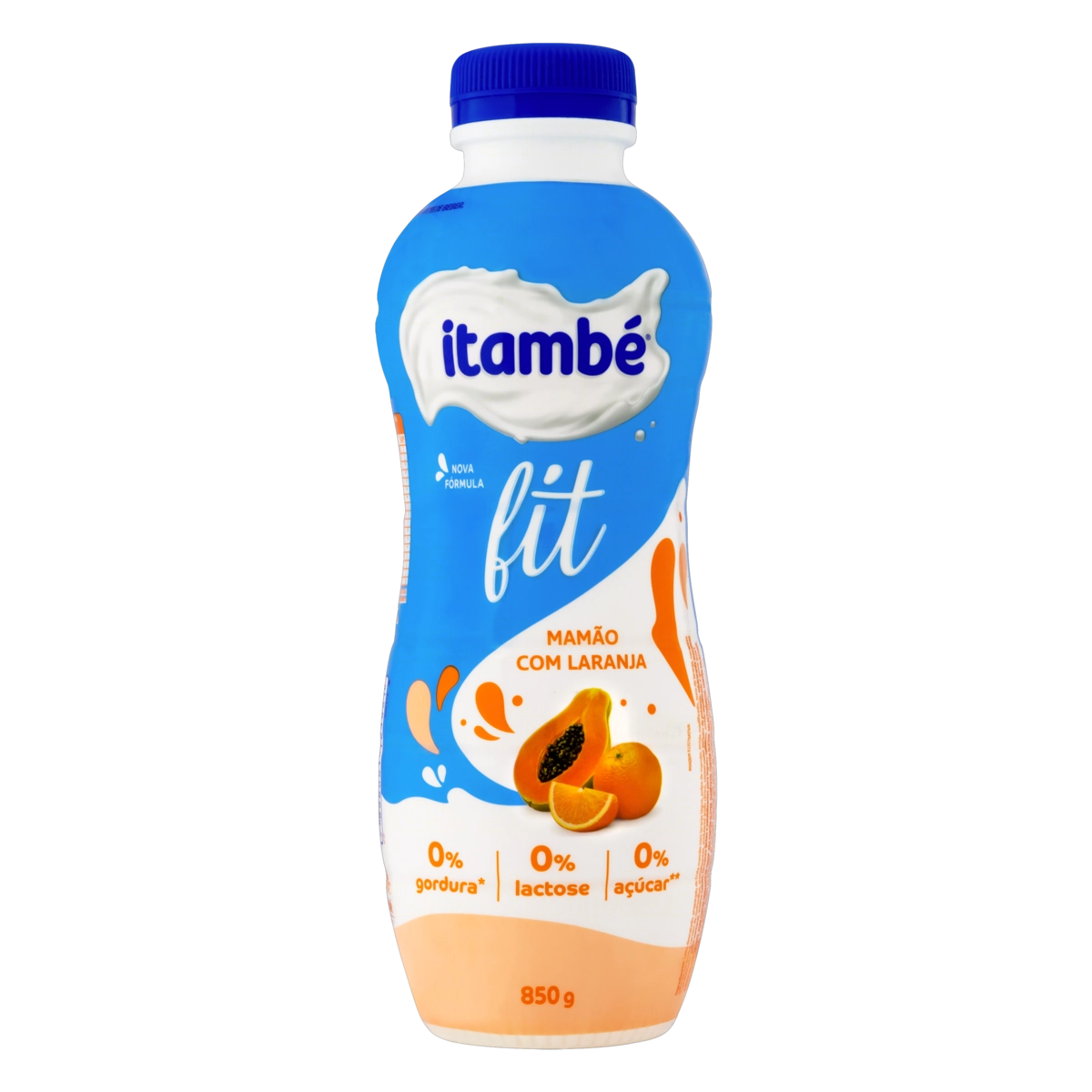 Iogurte Desnatado Mamão Zero Lactose Itambé Fit Garrafa 850g
