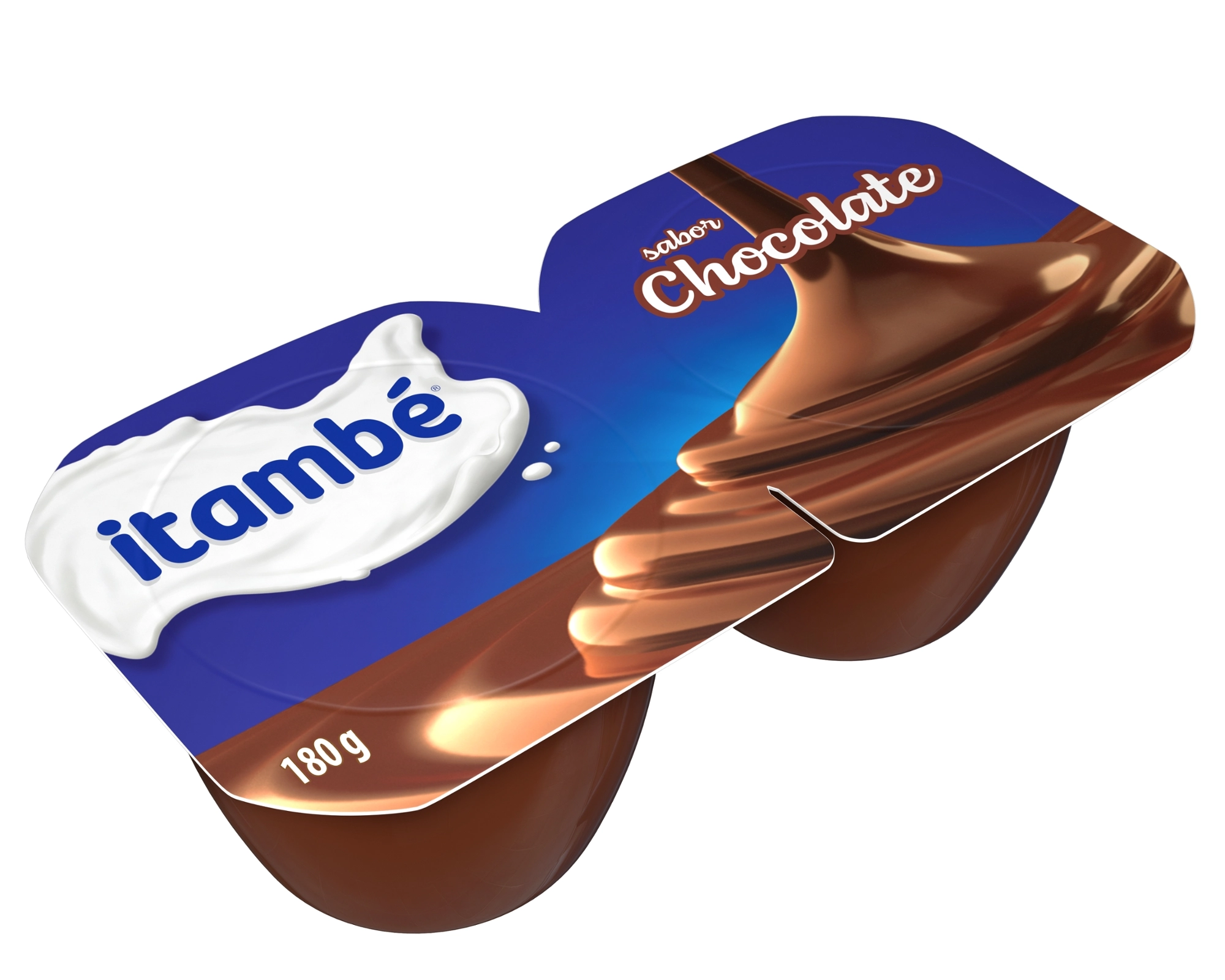 Sobremesa Láctea Chocolate Itambé Bandeja 180g 2 Unidades