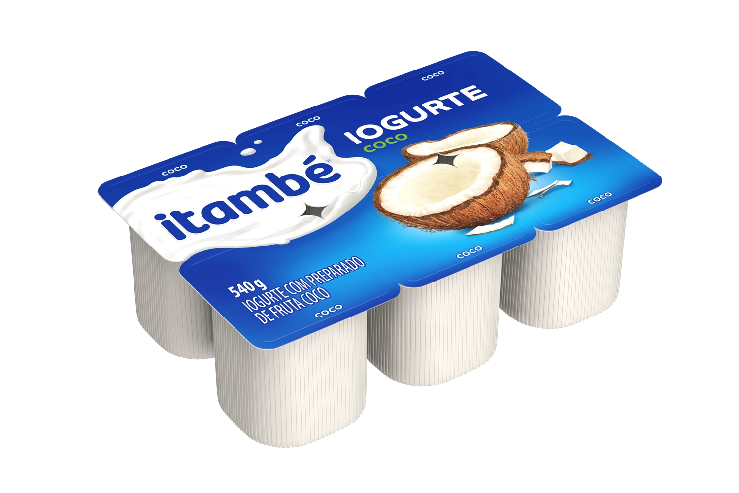 Bebida Láctea Fermentada Coco Itambé Bandeja 540g 6 Unidades