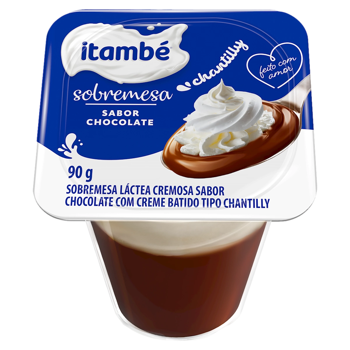 Sobremesa Láctea Com Chantilly Chocolate Itambé Pote 90g