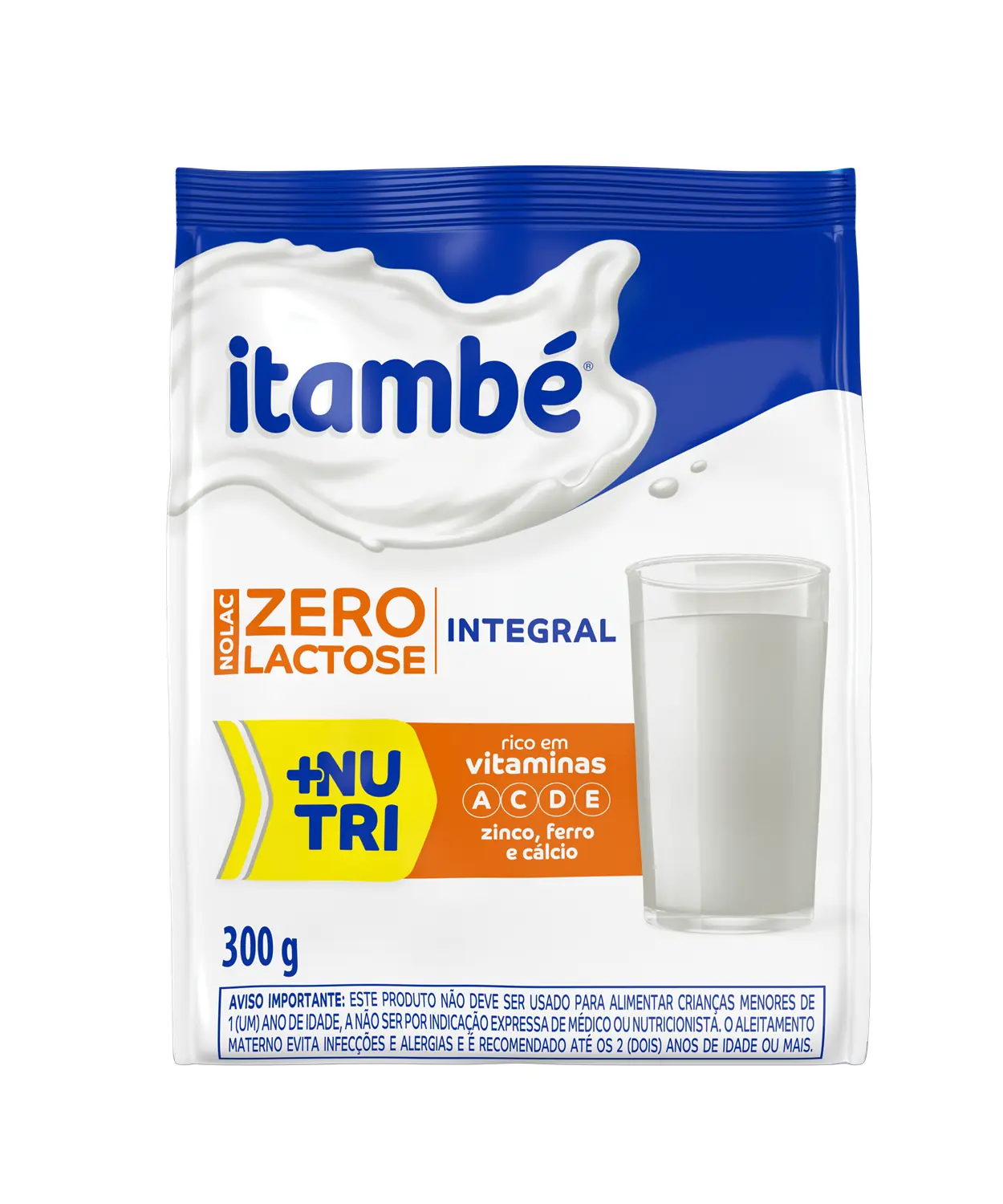 Leite Pó Instantâneo Desnatado Zero Lactose Itambé Nolac Pacote 300g