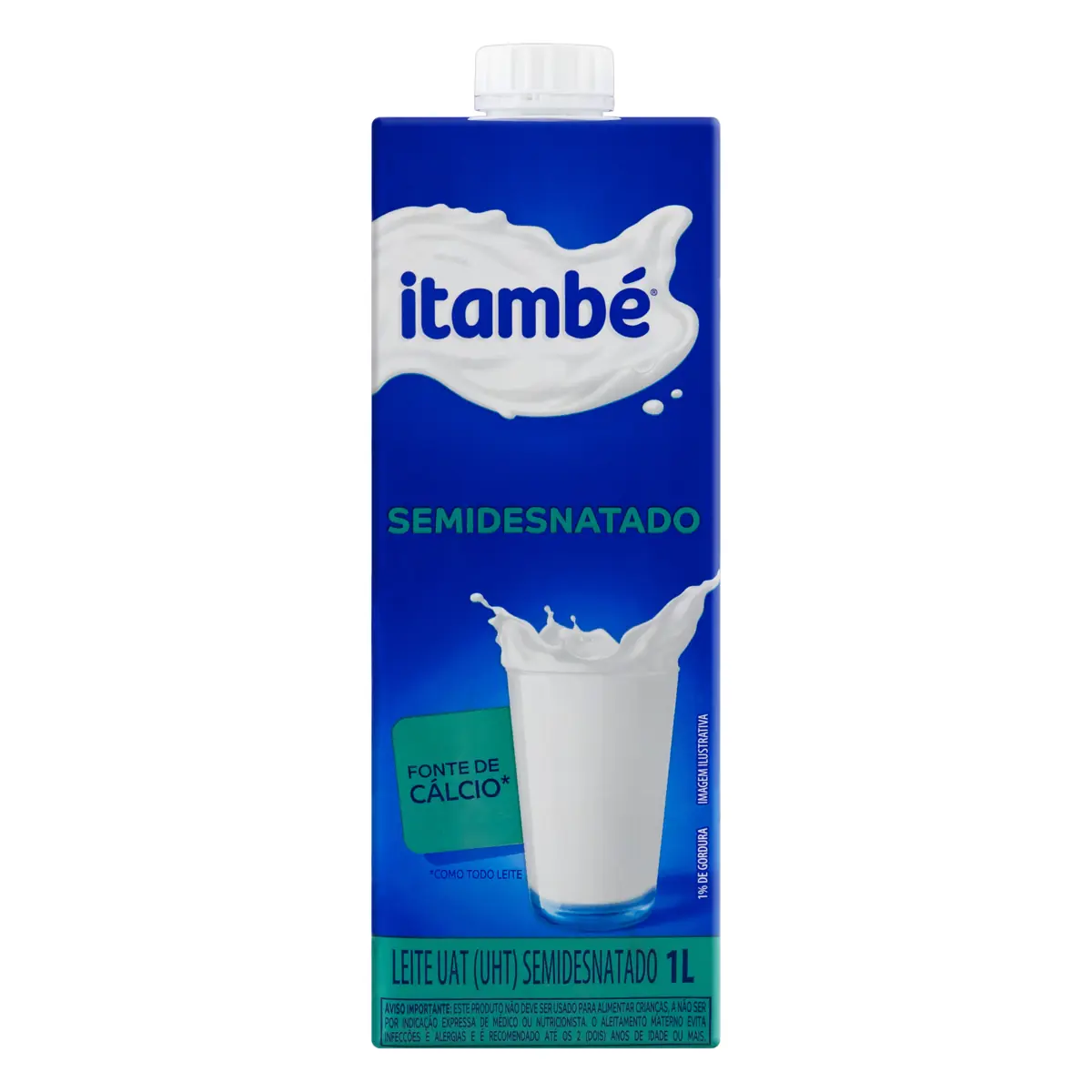 Leite Uht Semidesnatado Itambé Caixa Com Tampa 1l