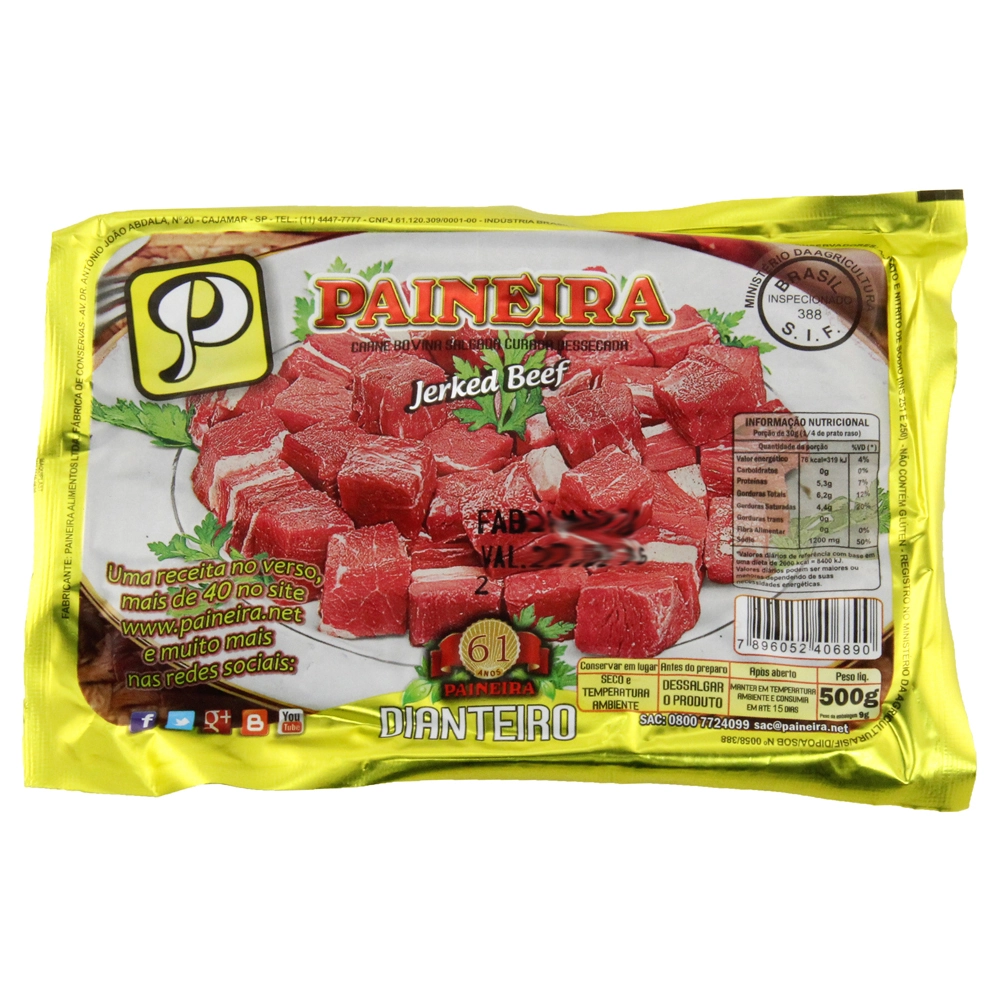 Dianteiro Bovino Jerked Beef Paineira 500g