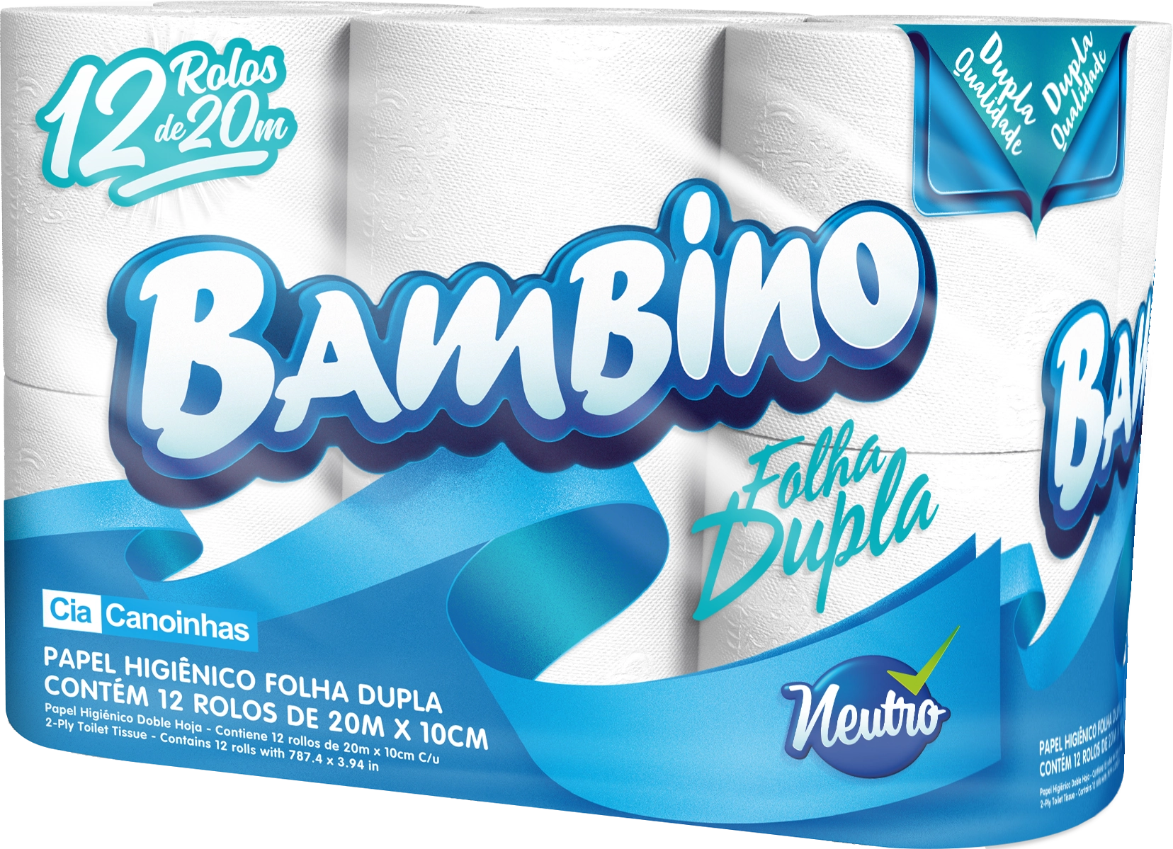 Papel Hig Bambino F Dup 20m C/12
