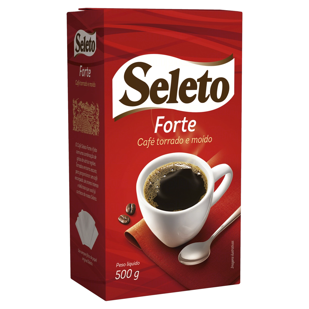 Café Torrado E Moído A Vácuo Forte Seleto Pacote 500g