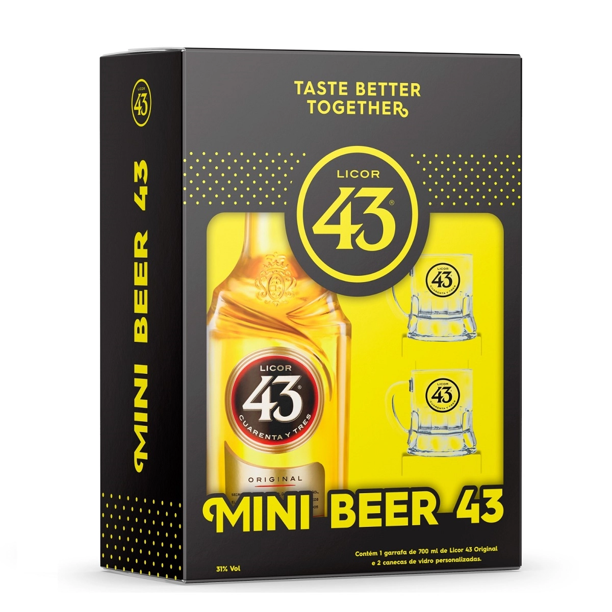 Licor Esp.43 700ml C/2 Canecas