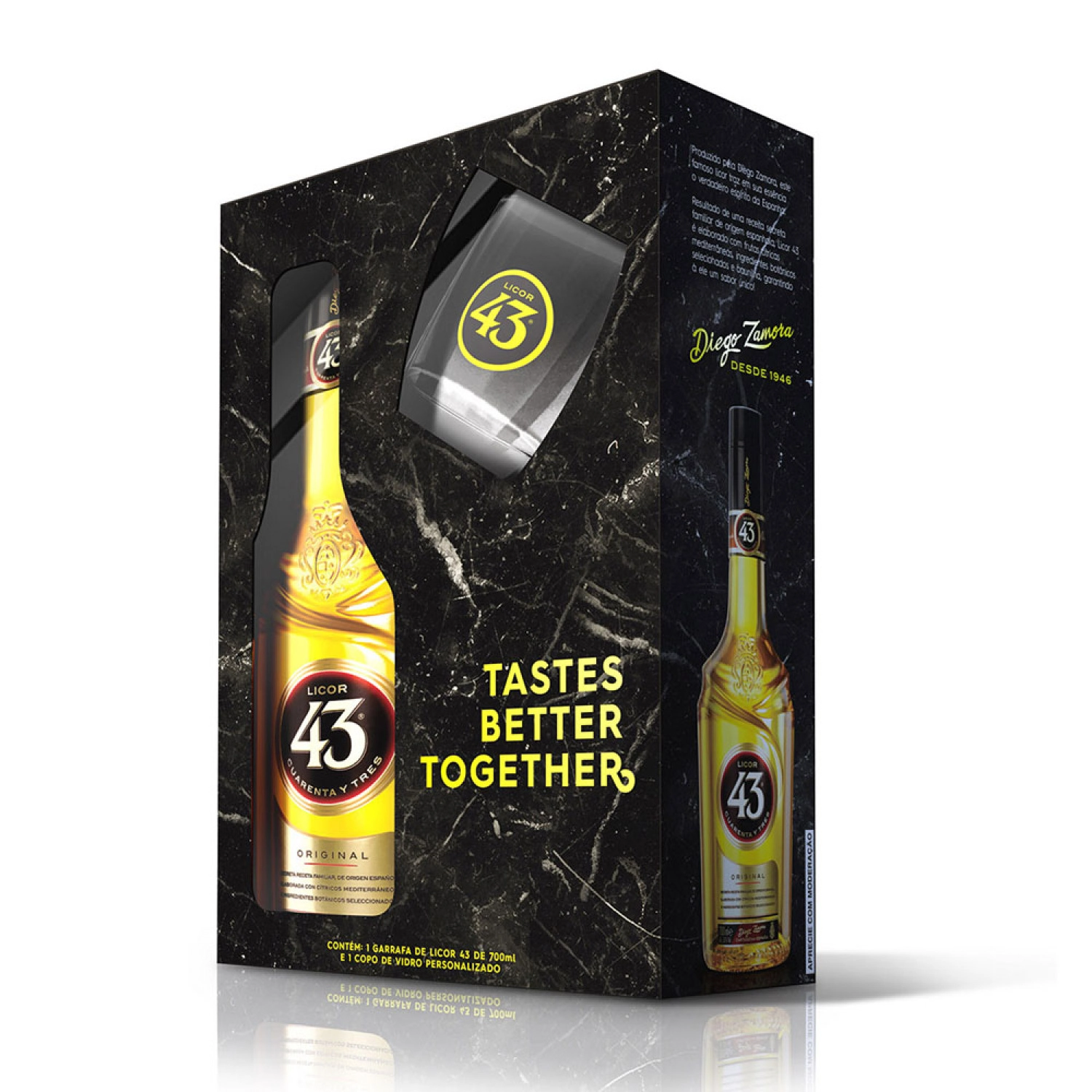 Licor 43 Diego Zamora Kit 700 Ml 43 Sabor 700ml