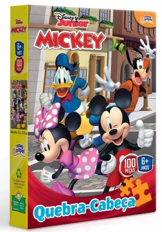 Quebra Cabeca Mickey Disney Jr Toyster 100 Pecas 15461